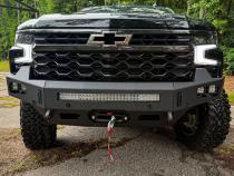 23-25 Chevrolet 1500 ZR2 Octane Front Winch Bumper No Parking Sensors Chassis Unlimited