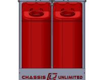 Dual Fuel/Water Can Mount - Fits Swing Out Bumpers Chassis Unlimited