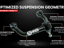 Front Upper Control Arms for 2-4 Inch Lift 05-19 Armada 04-23 Titan Freedom Off-Road