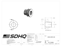 1/2 Inch - 3/8 Inch High Misalignment spacer 0.59 Inch Tall 17-4 Stainless Steel SDHQ Offroad