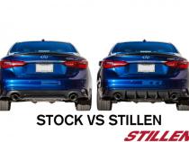 Infiniti Q50 Rear Diffuser Matte Black For 18-21 Infiniti Q50 Stillen