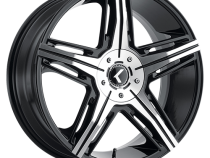 Cast Aluminum Wheels Lusso 190 BM 20x8.5 Machined Black 5 on 108 Bolt Pattern 38 Offset Kraze Wheels