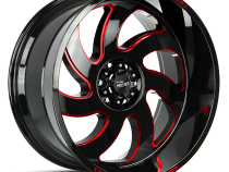 Aluminum Wheels 20x10 M07 GBMLR Series Gloss Black/Candy Red 5 On 127 Bolt Pattern -19 Offset Off Road Monster