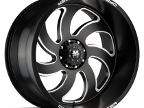 Aluminum Wheels 22x12 M07 BML Series Milled Flat Matte Black 5 On 127 Bolt Pattern -44 Offset Off Road Monster