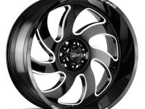 Aluminum Wheels 24x12 M07 GBML Series Milled Gloss Black 6 On 135 Bolt Pattern -44 Offset Off Road Monster