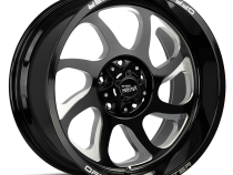 Aluminum Wheels 22x12 M22 GBML Series Milled Gloss Black 5 On 127 Bolt Pattern -44 Offset Off Road Monster
