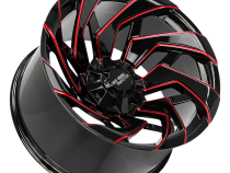 Aluminum Wheels 20x10 M24 GBMLR Series Milled Gloss Black/Candy Red 5 On 127/5 On 139.7 Bolt Pattern -19 Offset Off Road Monster