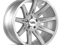Aluminum Wheels 20x10 M25 BFS Series Brushed Face Silver 5 On 127 Bolt Pattern -19 Offset Off Road Monster