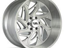 Aluminum Wheels 22x12 M28 BFS Series Brushed Face Silver 5 On 127/5 On 139.7 Bolt Pattern -44 Offset Off Road Monster