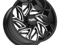 Aluminum Wheels 22x12 M28 GBML Series Milled Gloss Black 5 On 127/5 On 139.7 Bolt Pattern -44 Offset Off Road Monster