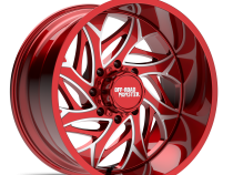 Aluminum Wheels 22x12 M28 RML Series Milled Candy Red 5 On 127/5 On 139.7 Bolt Pattern -44 Offset Off Road Monster