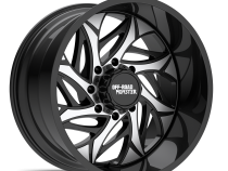 Aluminum Wheels 24x14 M28 GBM Series Machined Gloss Black 5 On 127/5 On 139.7 Bolt Pattern -76 Offset Off Road Monster