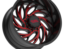 Aluminum Wheels 24x14 M29 GBMLR Series Gloss Black/Candy Red 8 On 165.1 Bolt Pattern -76 Offset Off Road Monster