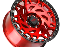 Aluminum Wheels 17x9 M50 RBR Series Candy Red/Black Ring 5 On 127 Bolt Pattern 0 Offset Off Road Monster