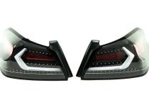 OLM Evolution Tail Lights Clear Lens Black Base White Bar 15+ WRX STI
