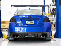 OLM Evolution Tail Lights Smoked Lens Black Base White Bar 15+ WRX STI