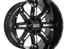 Aluminum Wheels 20x9 Vixon T-27 Black Milled 5 On 114.3/5 On 127 Bolt Pattern -12 Offset Twisted Off-Road