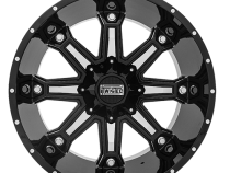 Aluminum Wheels 20x9 Vixon T-27 Black Milled 5 On 114.3/5 On 127 Bolt Pattern -12 Offset Twisted Off-Road