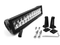 12 Inch LED Light Bar Straight Dbl Row Chrome Series Combo Flood/Beam 72W Dt Harness 79900 6,480 Lumens Top Gun Customz