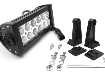 6 Inch LED Light Bar Straight Dbl Row Chrome Series Combo Flood/Beam 36W Dt Harness 79900 3,240 Lumens Top Gun Customz