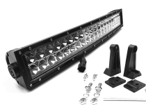 20 Inch LED Light Bar Crvd, Chrome Series Dbl Row Combo Flood/Beam 120W Dt Harness 79900 10,800 Lumens Top Gun Customz