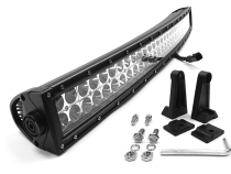 40 Inch LED Light Bar Crvd, Chrome Series Dbl Row Combo Flood/Beam 240W Dt Harness 79900 21,600 Lumens Top Gun Customz
