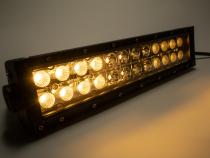 12 Inch LED Light Bar Dbl Row Combo Amber/White Flood/Beam 72W Dt Harness 79900, 79904 4,320 Lumens Top Gun Customz