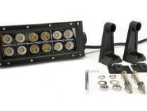 6 Inch LED Light Bar Dbl Row Combo Amber/White Flood/Beam 72W Dt Harness 79900, 79904 2,160 Lumens Top Gun Customz