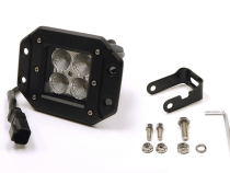 2 Inch Square Cree LED Flood Flush Mount Light Single Unit Chrome Series Amber/White Includes Hardware Harness Sold Separately Top Gun Customz