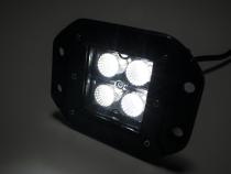 2 Inch Square Cree LED Flood Flush Mount Light Single Unit Chrome Series Amber/White Includes Hardware Harness Sold Separately Top Gun Customz