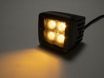 2 Inch Square Cube Cree LED Lights Pair Chrome Series White/Amber With Harness 79903 Top Gun Customz