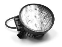 4.5 Inch 27W Round LED Light Flood Dt Harness 79900 2,160 Lumens Each Top Gun Customz