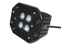 3 Inch Square Flush Mount Cree Flood Beam LED Lights Pair Black Series With Harness 79903 Top Gun Customz