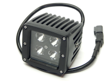 3 X 3 Inch 16W Square LED Light Spot 1,440 Lumens Each Black Series Top Gun Customz