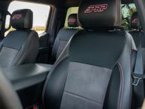 Front Seat Covers for 2021-Present Ford F150, 2023-Present Super Duty with Standard Seats, Black with Red Stitch PRP Seats