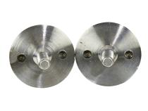 Jeep CJ/YJ Windshield Knobs Pair 76-95 CJ and Wrangler YJ Polished Silver Kentrol