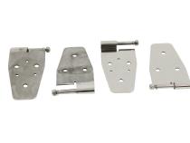 Jeep TJ Door Hinge Set 4 Pieces 97-06 Wrangler TJ Polished Silver Kentrol