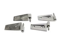 Jeep JK Door Hinge Set 4 Pieces 2 Door 07-18 Wrangler JK Polished Silver Kentrol