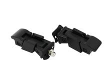 Jeep TJ Hood Catch Pair 97-06 Wrangler TJ Powdercoat Black Kentrol