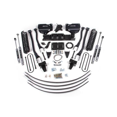 8 Inch Lift Kit w/ 4-Link Ram 3500 19-24 4WD Diesel Without Factory Rear Overload Leaf 8 Bolt Fox 2.0 Performance Shocks